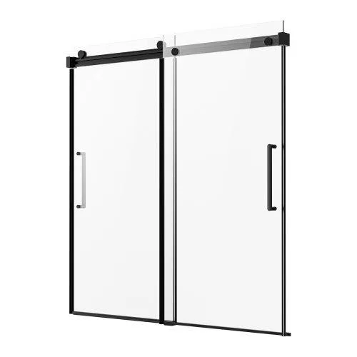 VEVOR VEVOR Frameless Sliding Bathtub Door 56-60 in W x 60 in H Black — product photo