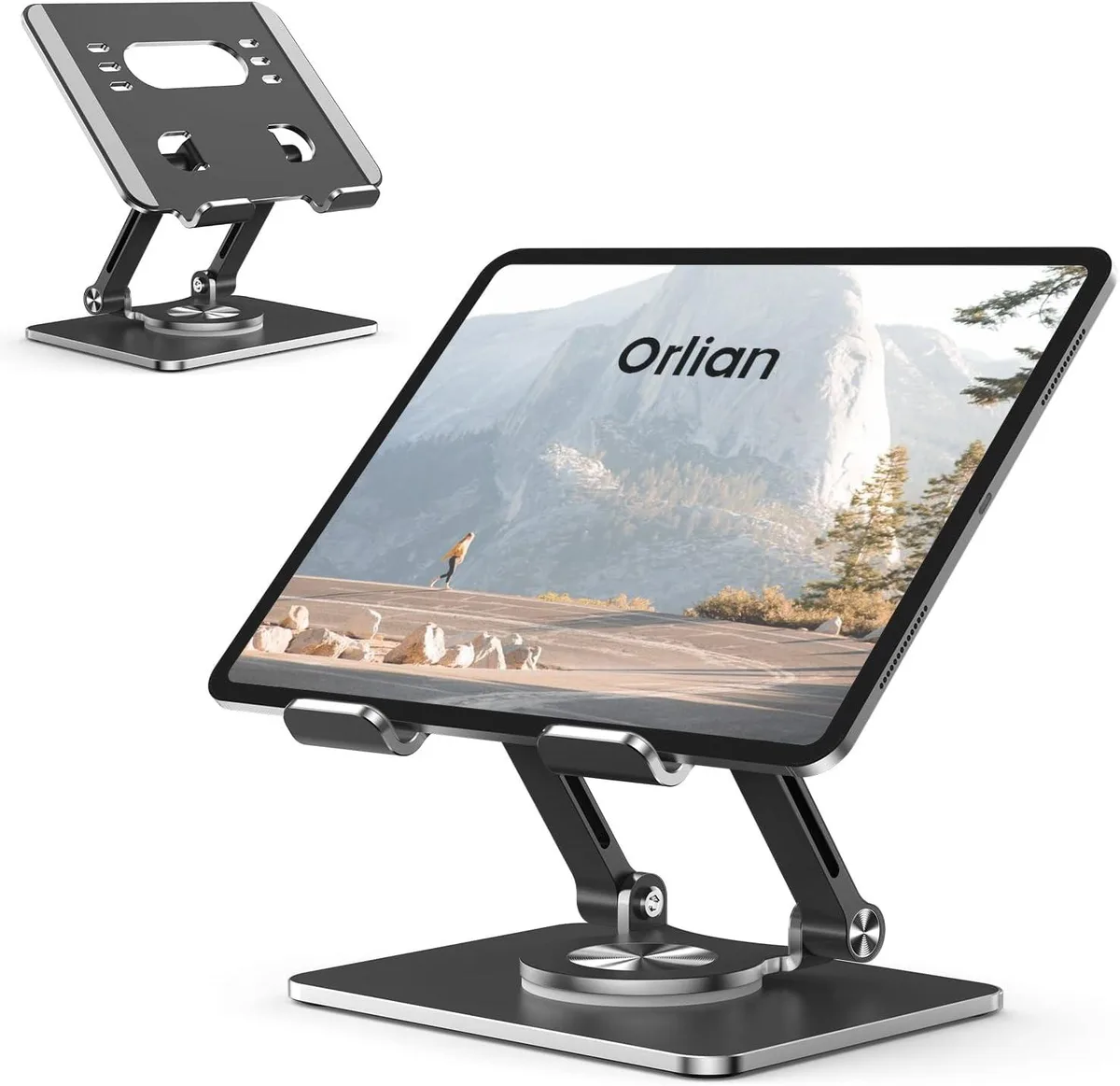 MCHOSE MCHOSE Tablet Stand Holder Dual Rod Adjustable Aluminum 5.8-12.9 Black — product photo