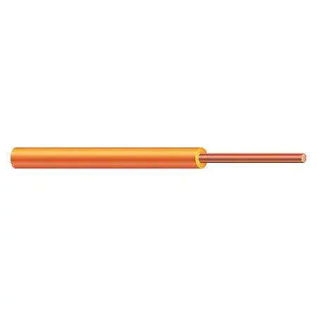 Orange PVC underground feeder cable on spool, 14 AWG solid conductor 500 ft length