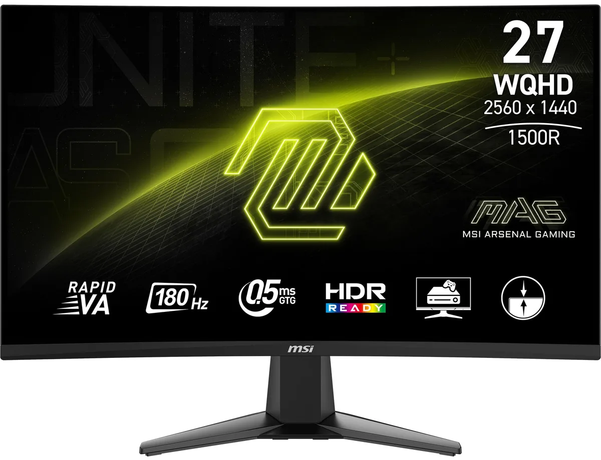 MSI MSI MAG 27CQ6F 27" 180Hz curved gaming monitor — product photo