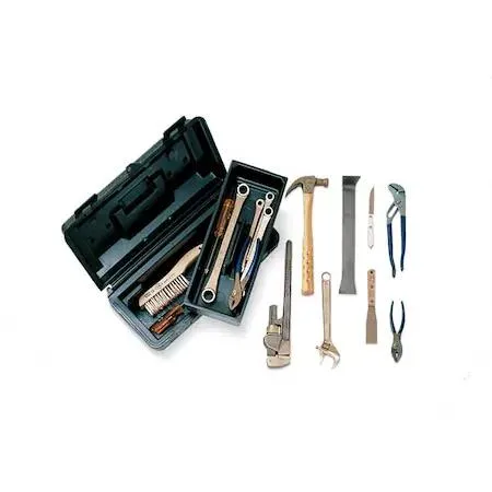 Ampco M-49 Hazmat nonsparking 16-piece tool set in transparent case