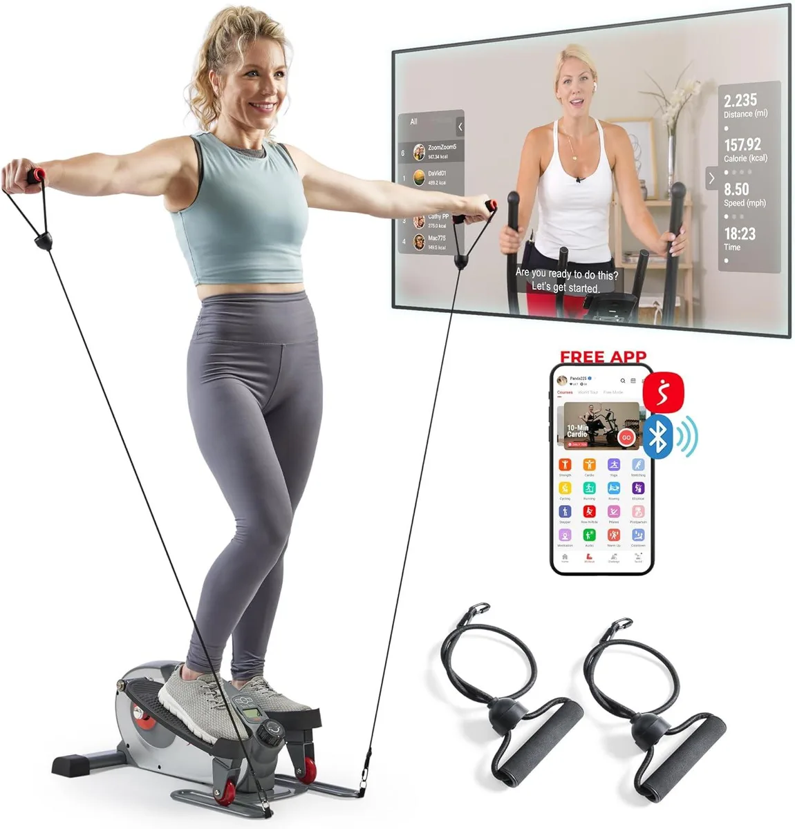 TAURKENAM TAURKENAM Under Desk Elliptical 16 Resistance 300 lb Home Gym — product photo