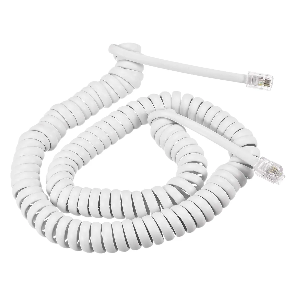Unique-Bargains Unique-Bargains Telephone Handset Cord 4P4C 6.56 Feet White 2 Pack — product photo