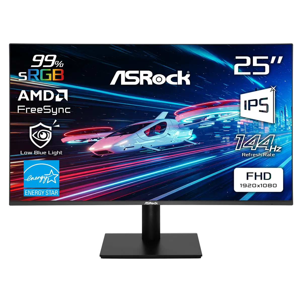 ASRock Phantom Gaming ASRock Phantom Gaming CL25FFB 24.5" 144Hz 1ms gaming monitor — product photo