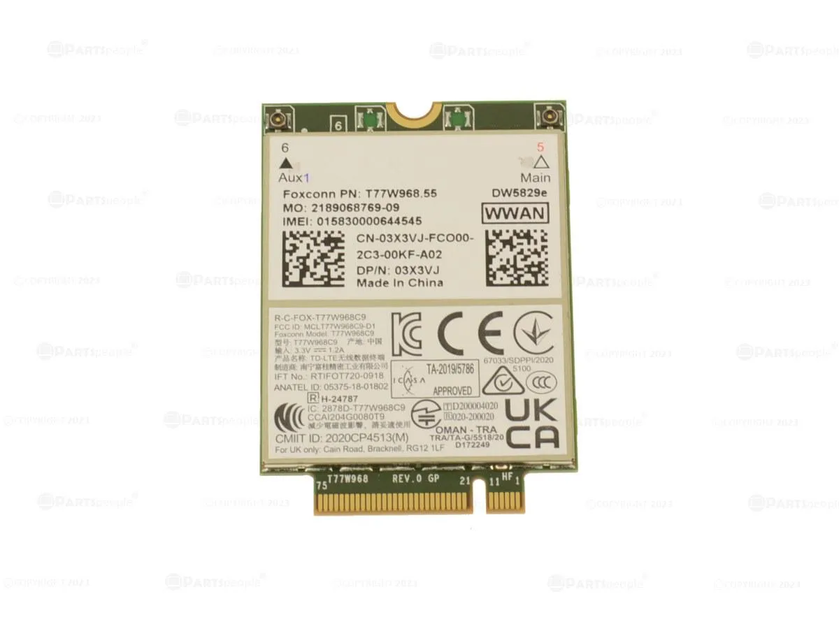 DELL DELL DW5829e 4G WWAN Card 3X3VJ M.2 — product photo