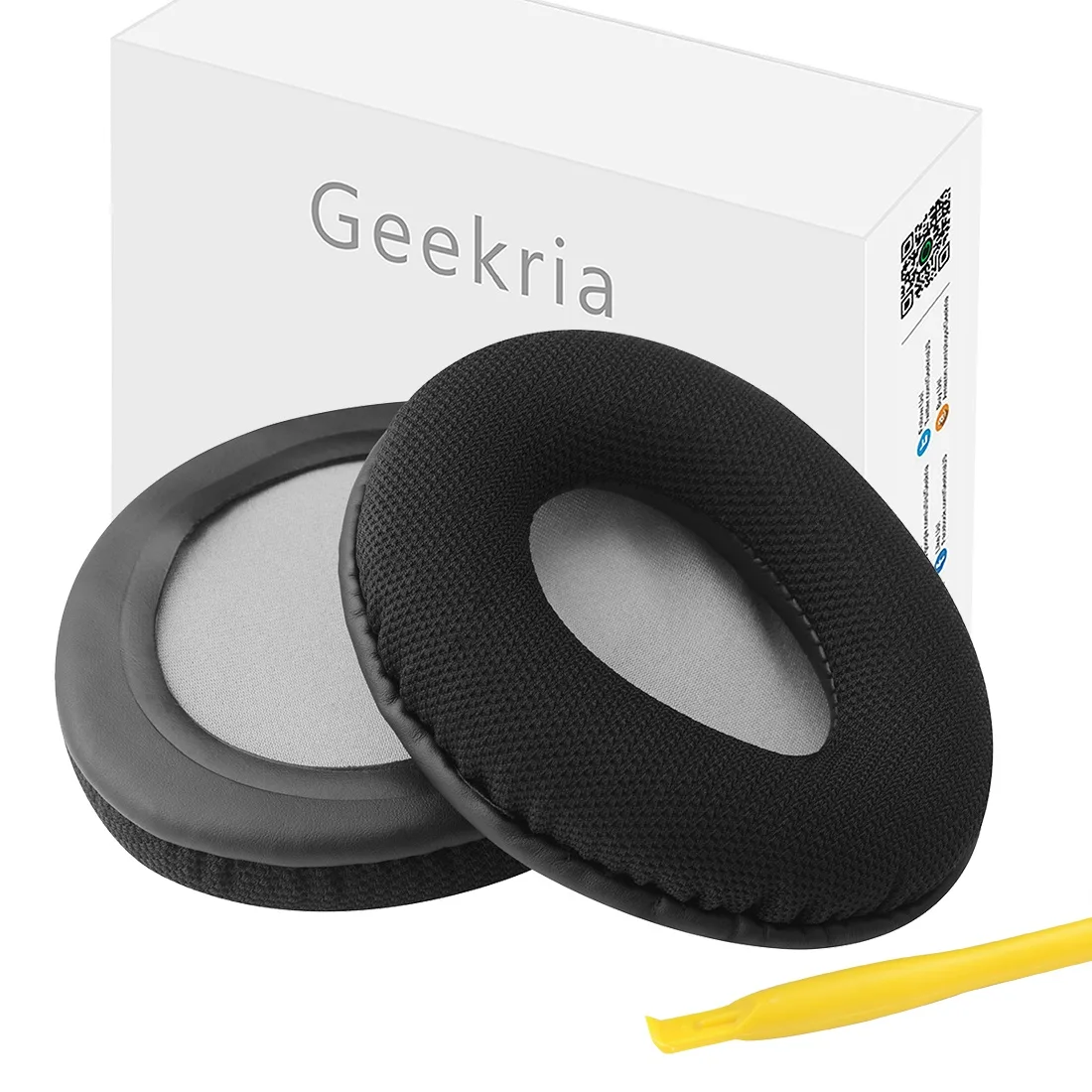 Geekria Geekria Comfort Mesh Fabric Replacement Ear Pads for Turtle Beach Headphones (Black) — product photo