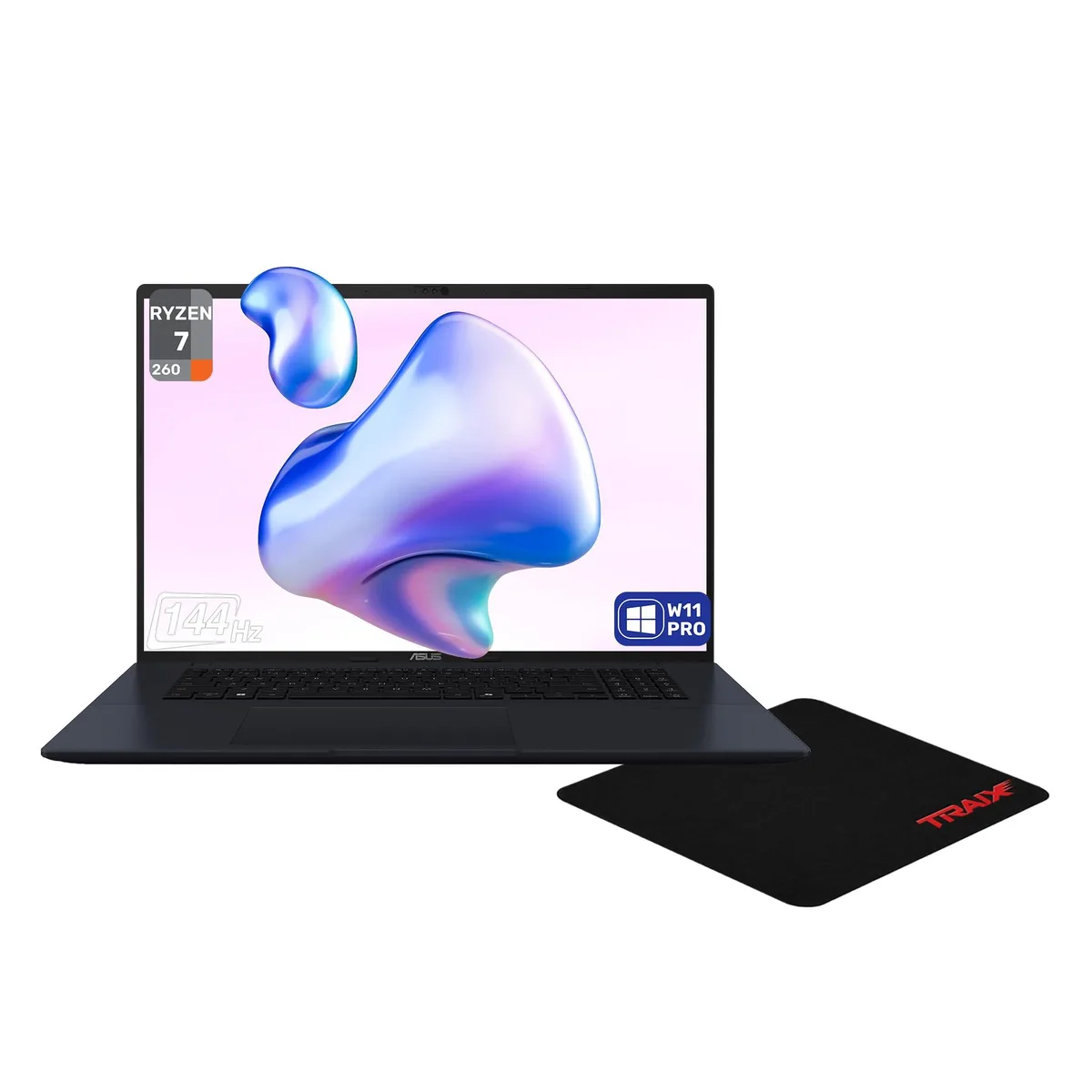 ASUS ASUS Vivobook 18 Copilot+ laptop, Ryzen 7 260, 32 GB DDR5, 2 TB SSD, 18" WUXGA 144Hz, Quiet Blue — product photo