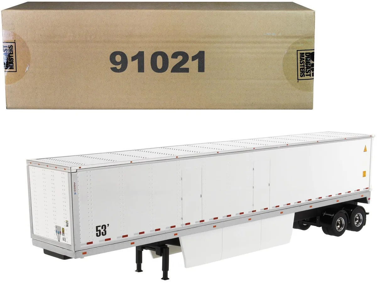 DieCast Masters DieCast Masters 53' Dry Cargo Van Trailer White Transport Series 1/50 hobby collectible — product photo