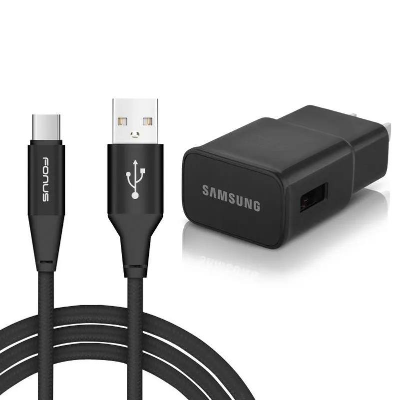 SAMSUNG SAMSUNG V35 Adaptive Fast Charger 6ft USB-C Cable Black — product photo
