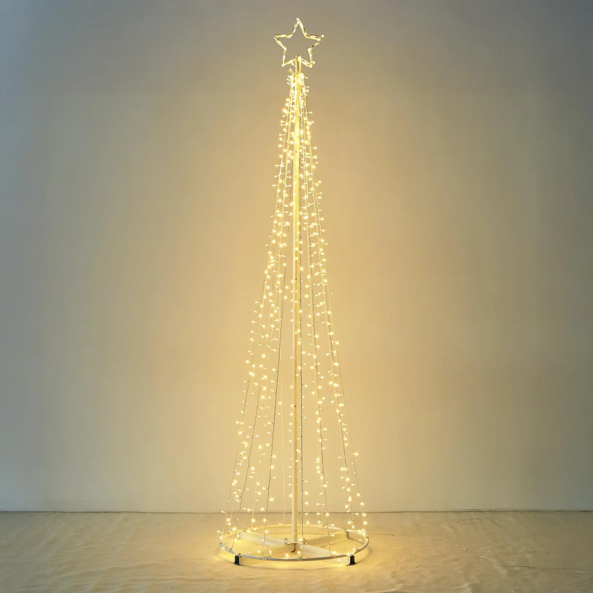 Yescom USA, Inc. Yescom USA, Inc. 9Ft Solar Cone Tree 640 LED Warm White — product photo