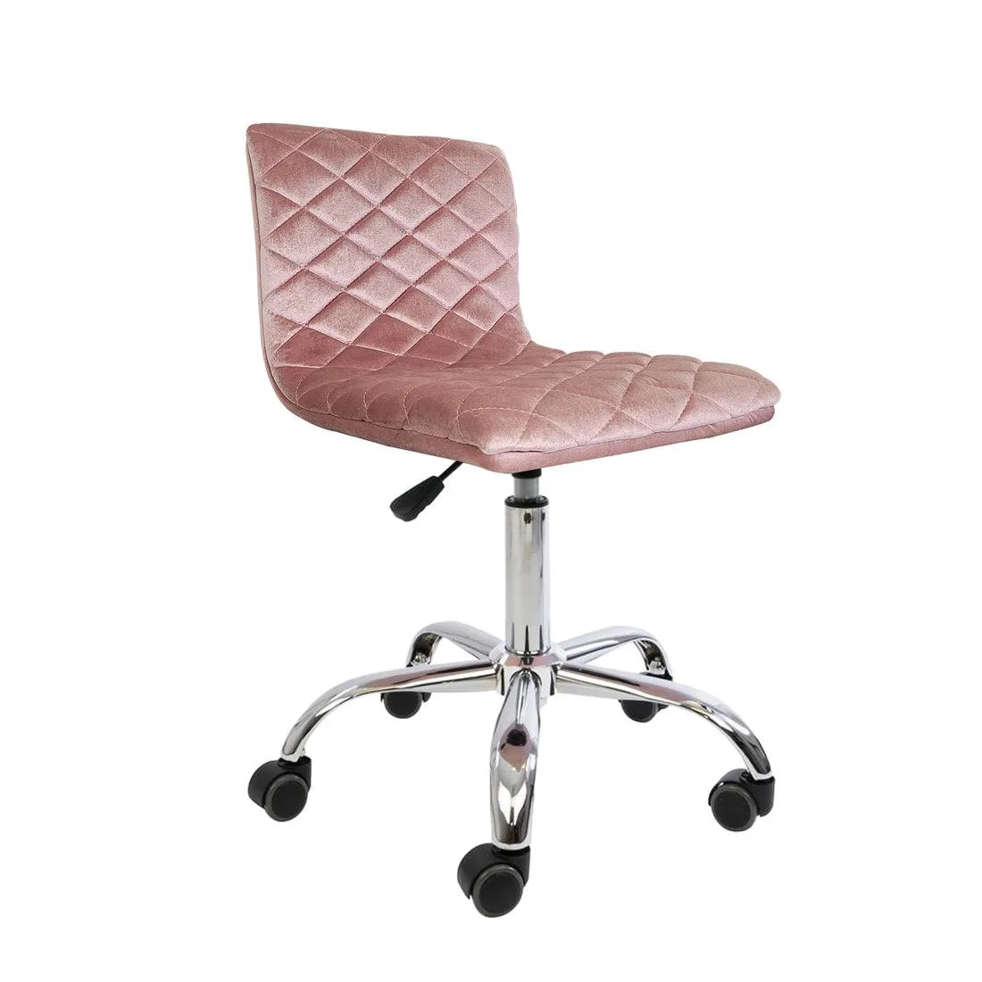 Impressions Vanity Company Impressions Vanity Company Eliza Diamond Quilted Vanity Chair Navy Pink — product photo