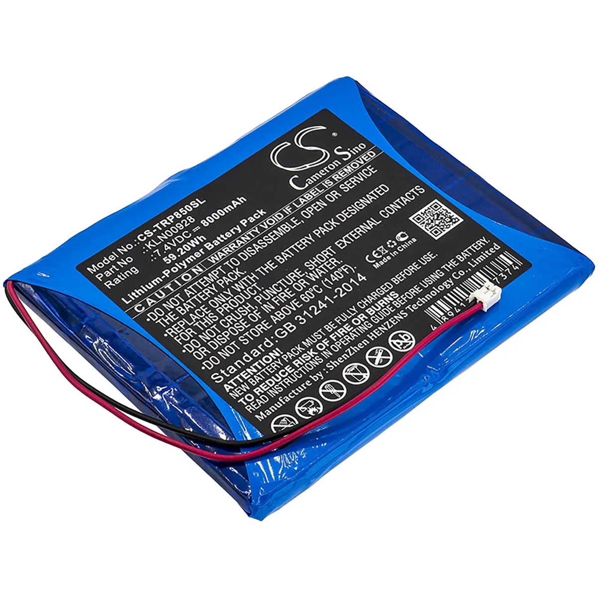 Cameron &amp; Co Cameron &amp; Co DS-CS-TRP850SL GPS Battery 7.4V 8000mAh Li-Polymer Black — product photo