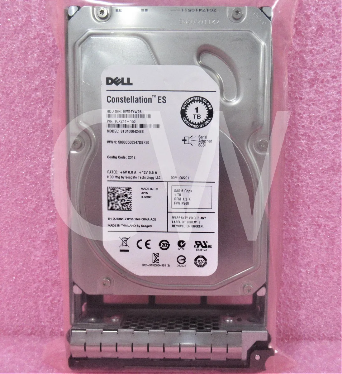 DELL DELL ST31000424SS 1TB 7.2K 6Gbps SAS 3.5" internal hard drive — product photo