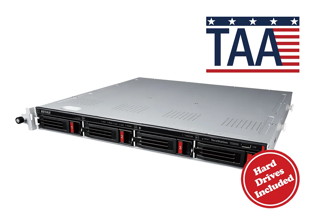 Buffalo Technology Buffalo Technology TS3430RN0804 4-Bay Rackmount NAS 8TB AL-524 2GB DDR4 — product photo