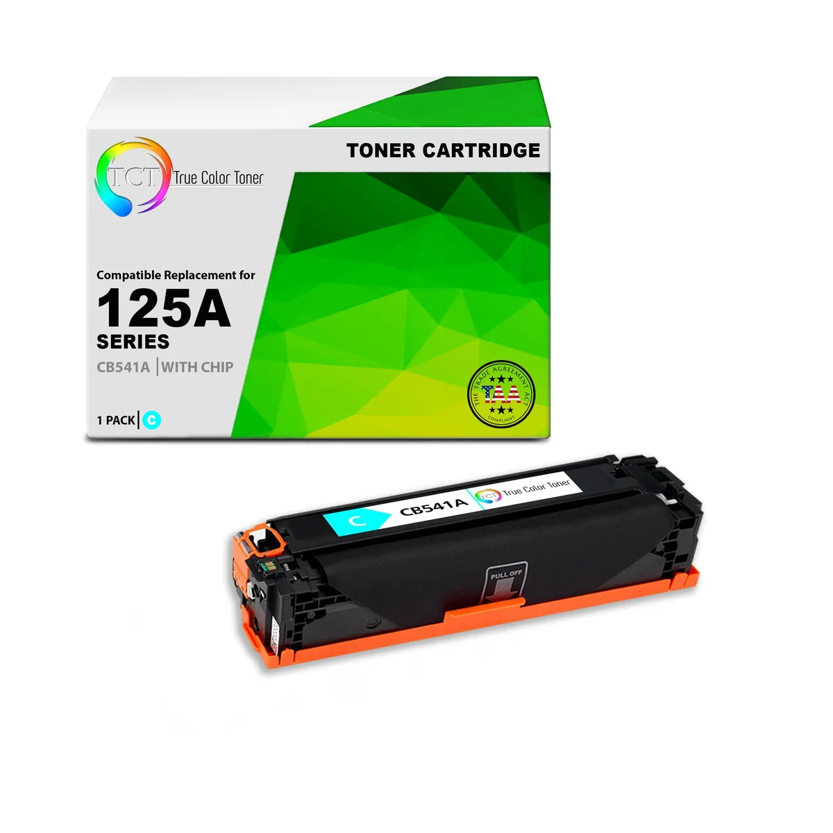 True Color Toner True Color Toner CB541A Cyan 1400-page toner cartridge — product photo