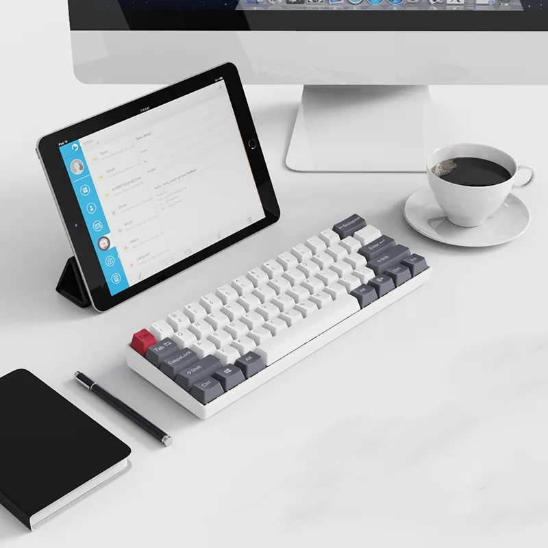A-jazz A-jazz AK61 Mechanical Gaming Keyboard 61 Keys Black Switch GreyWhite 17 Light Effects — product photo