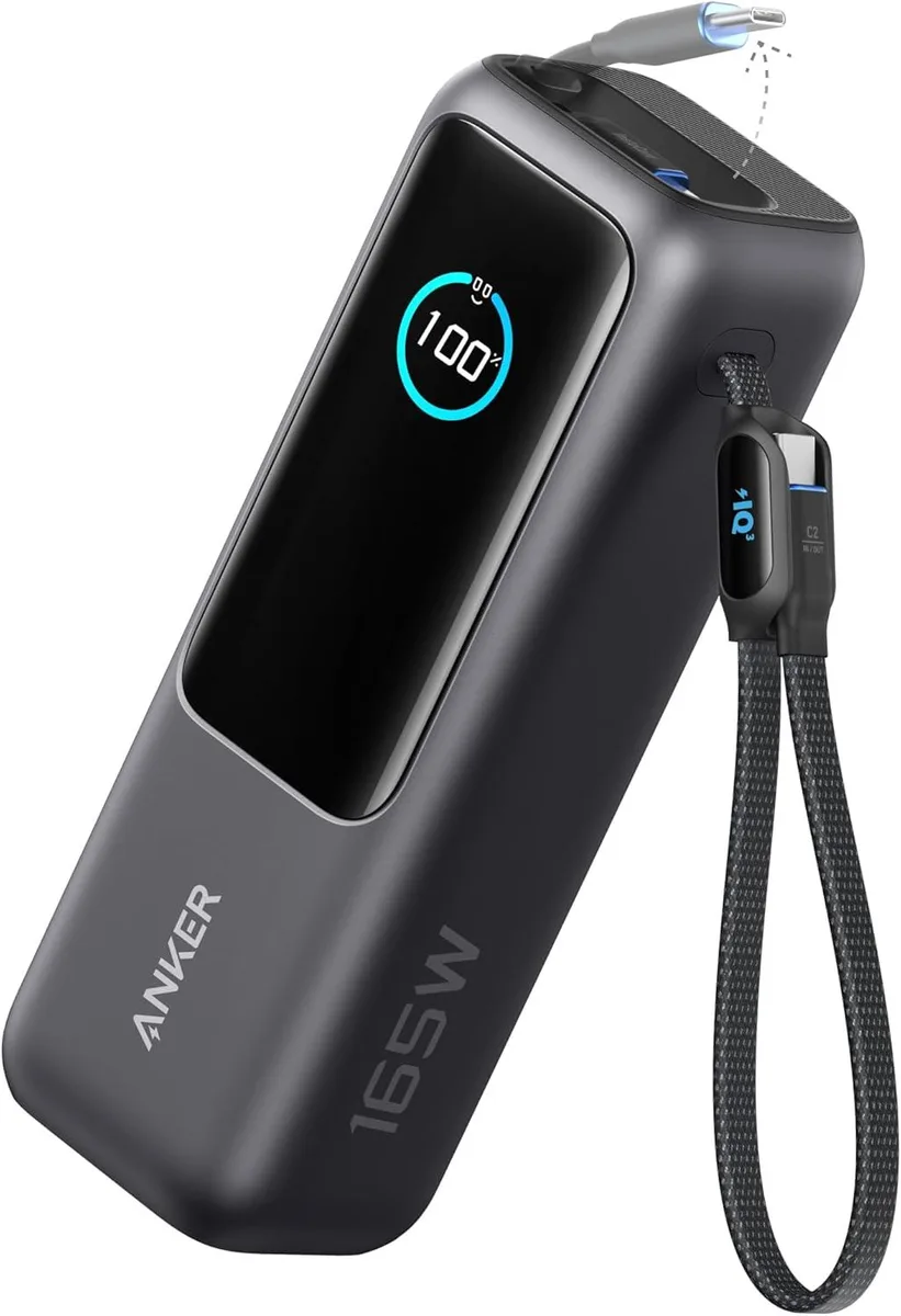Anker Anker Laptop Power Bank 25,000mAh 165W Triple 100W USB-C Retractable Cables — product photo