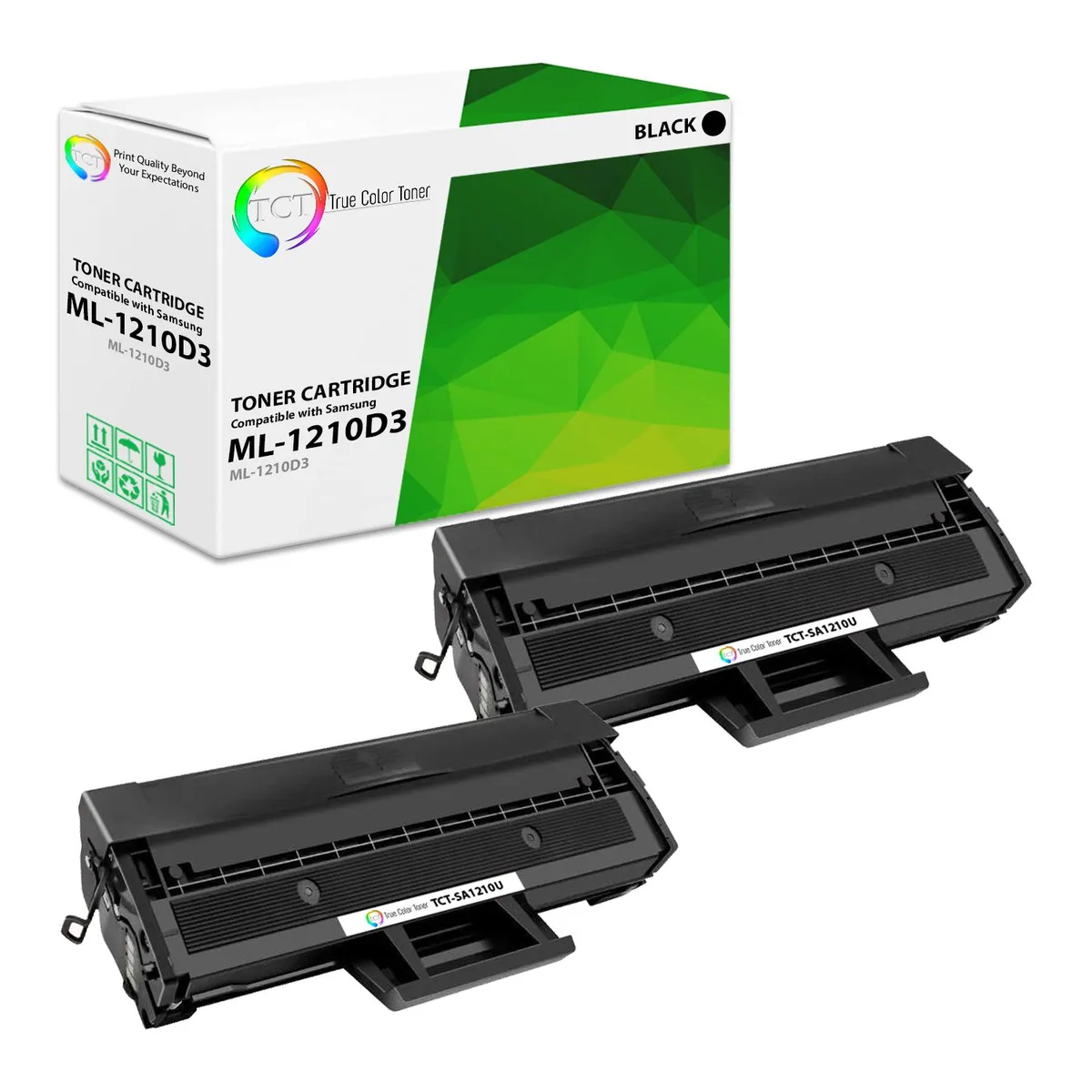 True Color Toner True Color Toner ML-1210D3 Black Toner Cartridge 2 Pack 2500 Pages — product photo