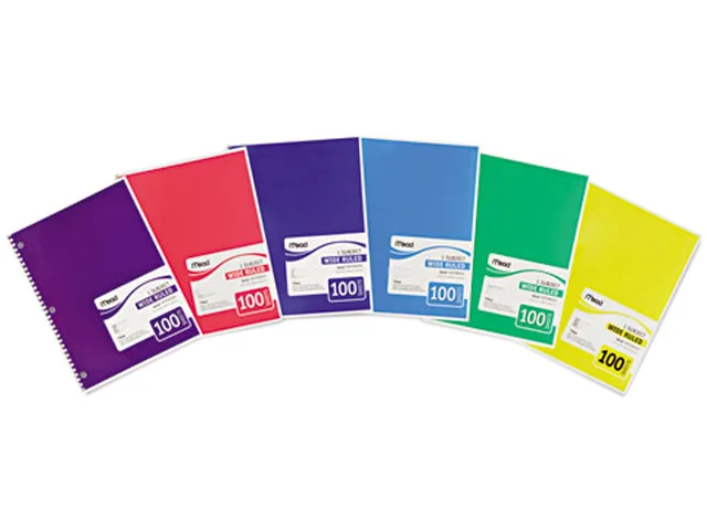 Mead Mead 5514 Spiral Bound Notebook Wide/Margin Rule 1 Subject 100 Sheets — product photo
