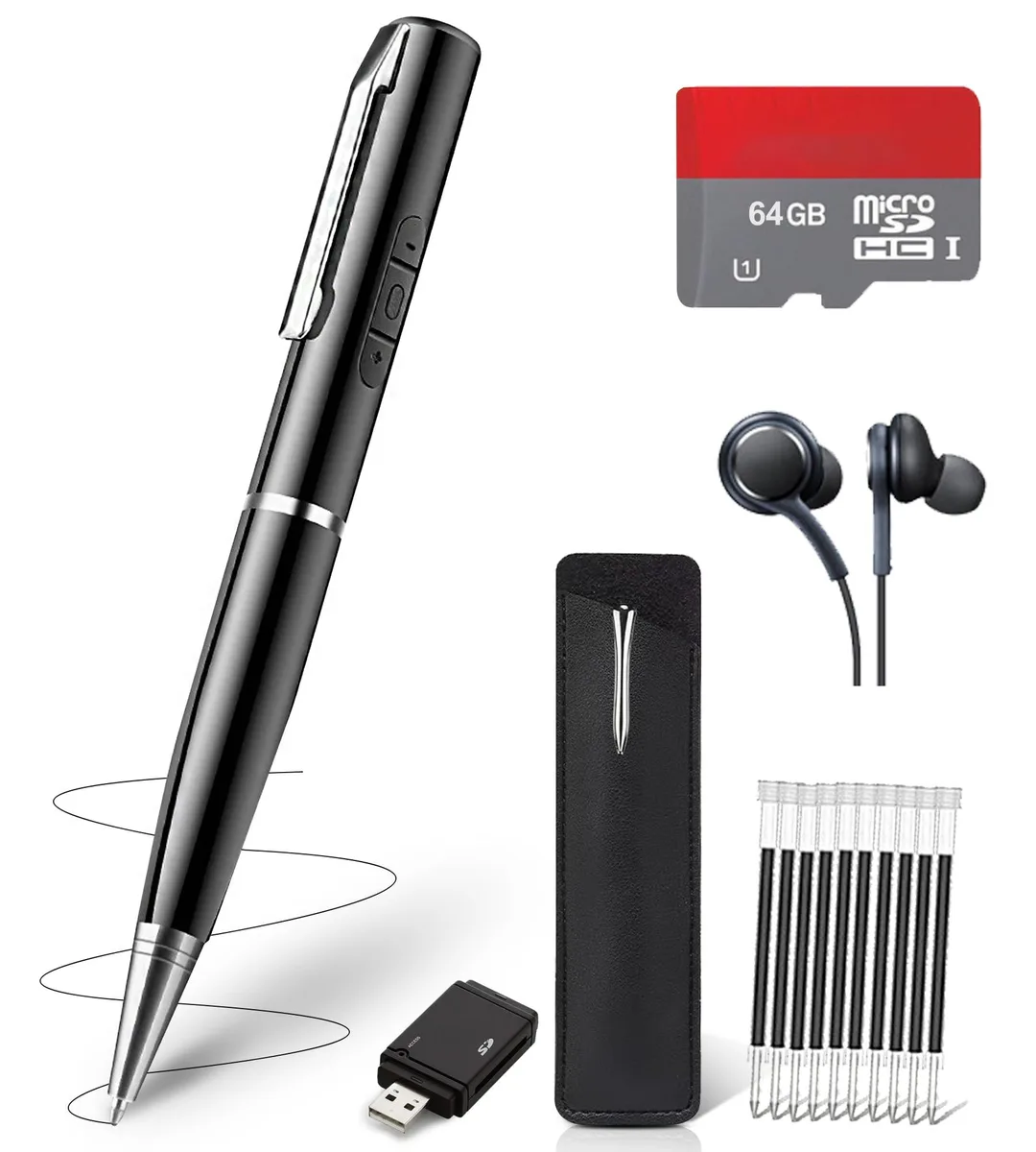Okikayy 64GB Voice Recorder Black 15h 64 GB — product photo