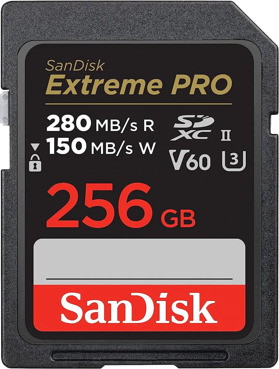 SanDisk SanDisk Extreme PRO SDXC 256GB 280MB/s 150MB/s memory card — product photo