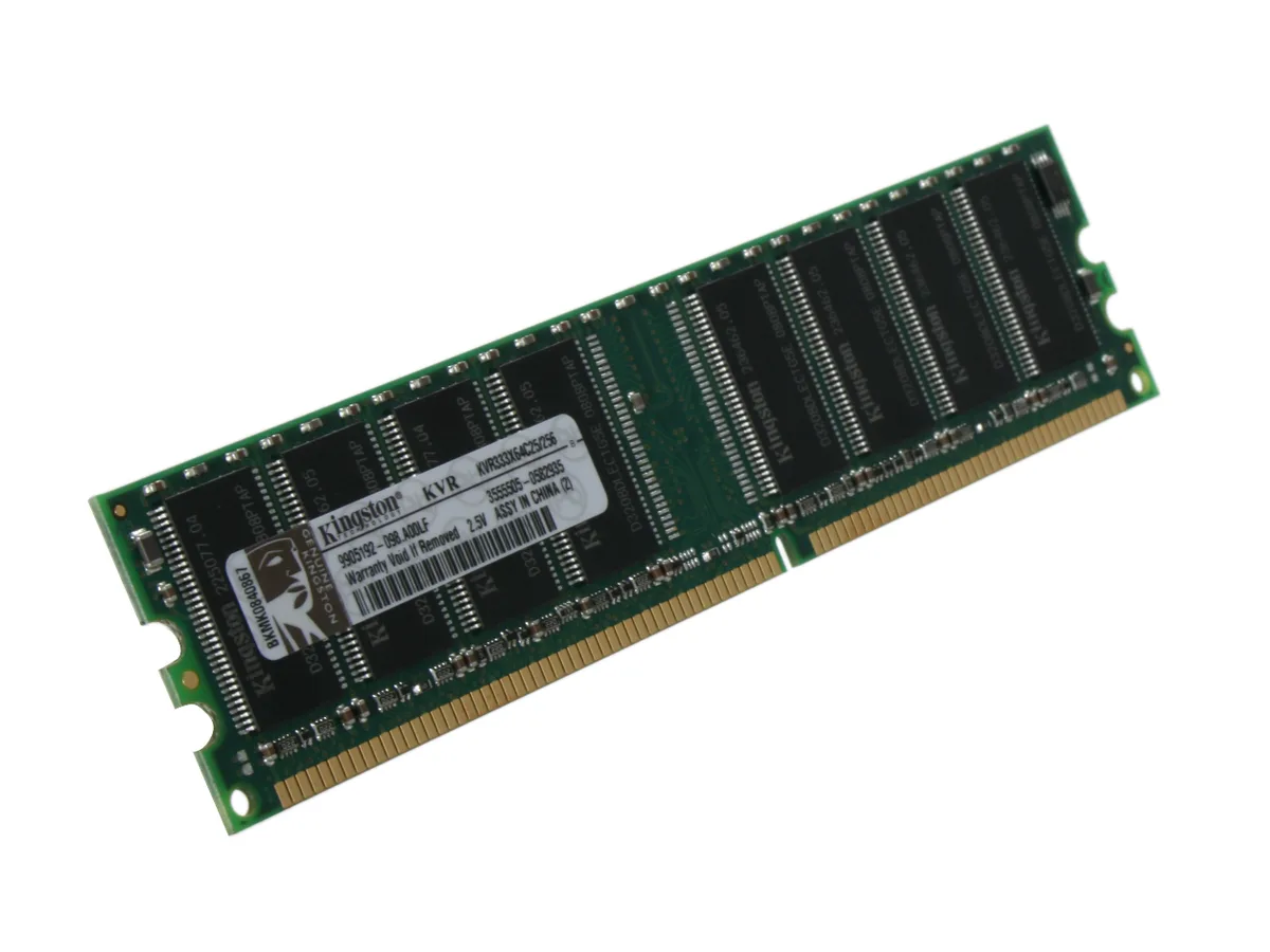 Kingston Technology Corp. Kingston Technology Corp. KVR333X64C25/256 256MB DDR 333 (PC 2700) CL2.5 desktop RAM — product photo