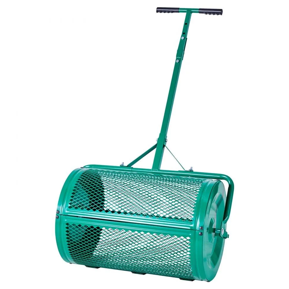 VEVOR VEVOR 24 in Compost Spreader 4 Height Push Tow Handle Steel Roller 2.66 cu ft — product photo