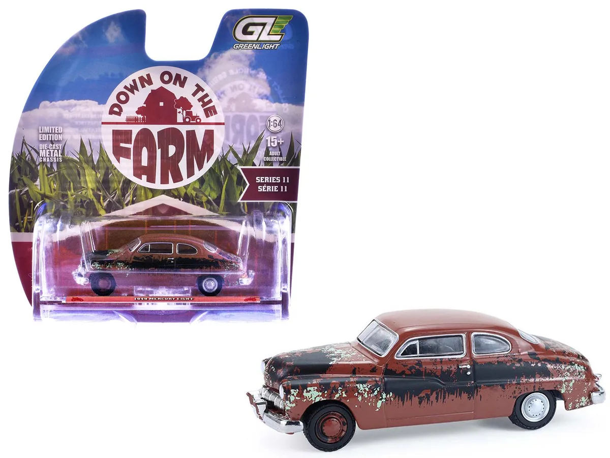 GREENLIGHT GREENLIGHT 1949 Mercury Eight "Barn Find" Brown (Rusted) Series 11 1/64 Hobby Collectible — product photo