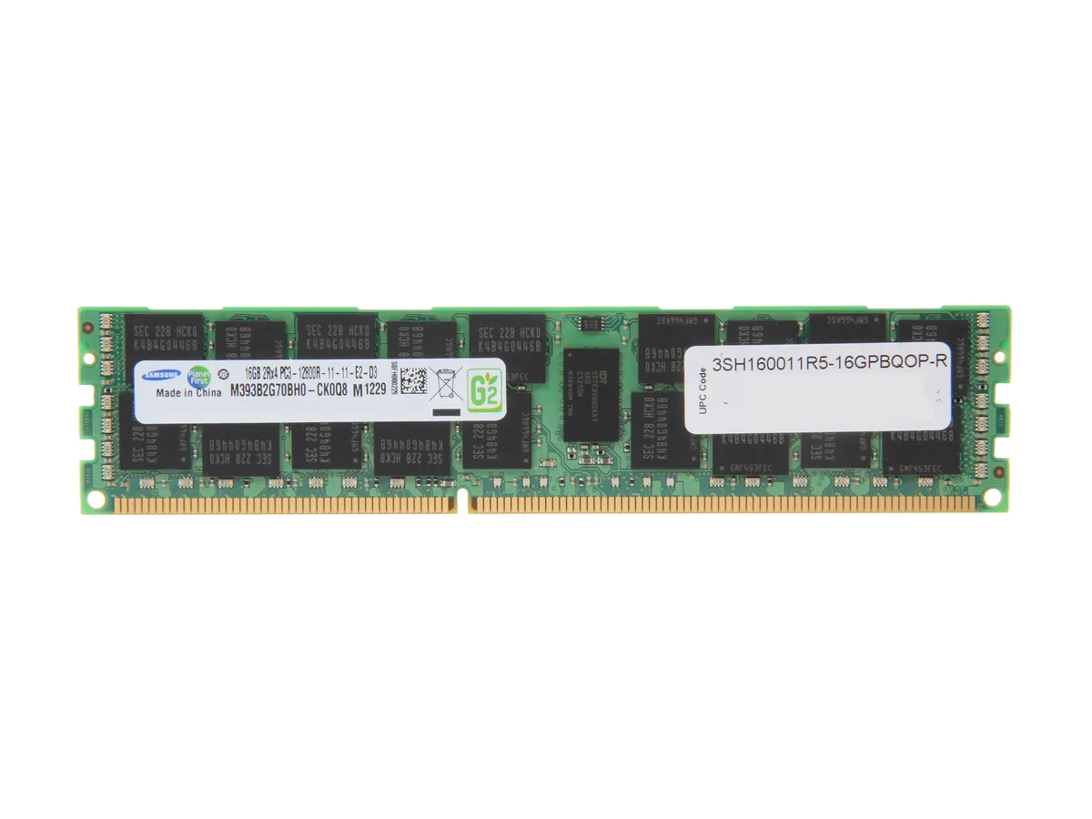 SAMSUNG SAMSUNG M393B2G70BH0-CK0Q8 16GB DDR3 1600 ECC Registered server RAM — product photo
