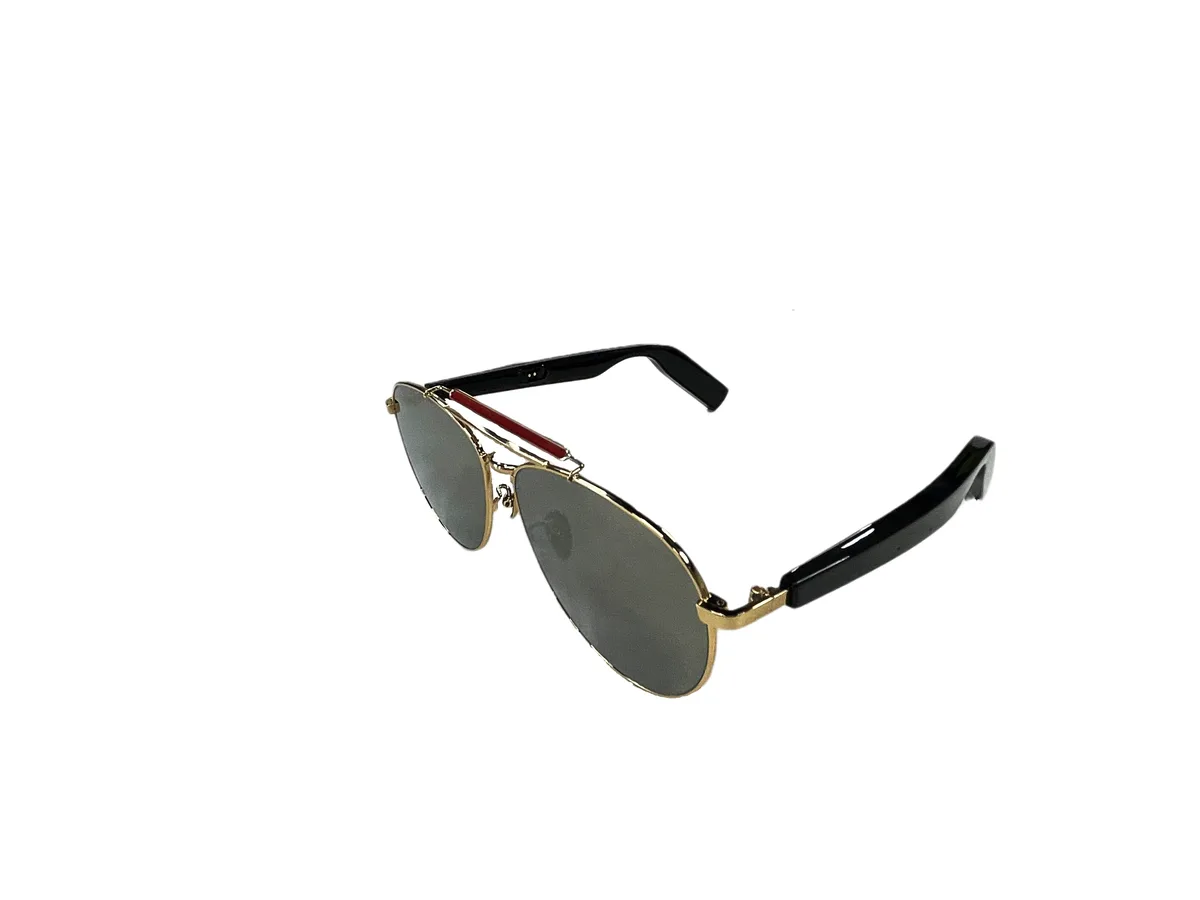 TUGAU TUGAU Audio Sunglasses polarised lenses Bluetooth5.0 gold frame — product photo