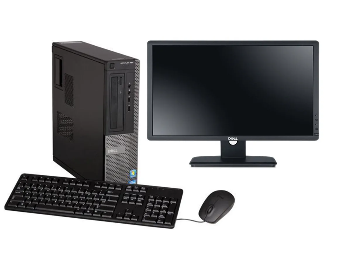 DELL DELL OptiPlex 390 i5-2400 3.10GHz 8GB DDR3 250GB HD DVD-RW Win 10 Pro 64-bit 22" Monitor desktop PC — product photo