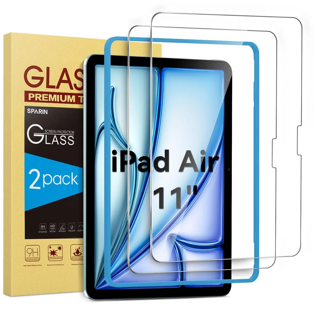  SPARIN 2 Pack Screen Protector iPad Air 11 inch M4 M3 M2 — product photo