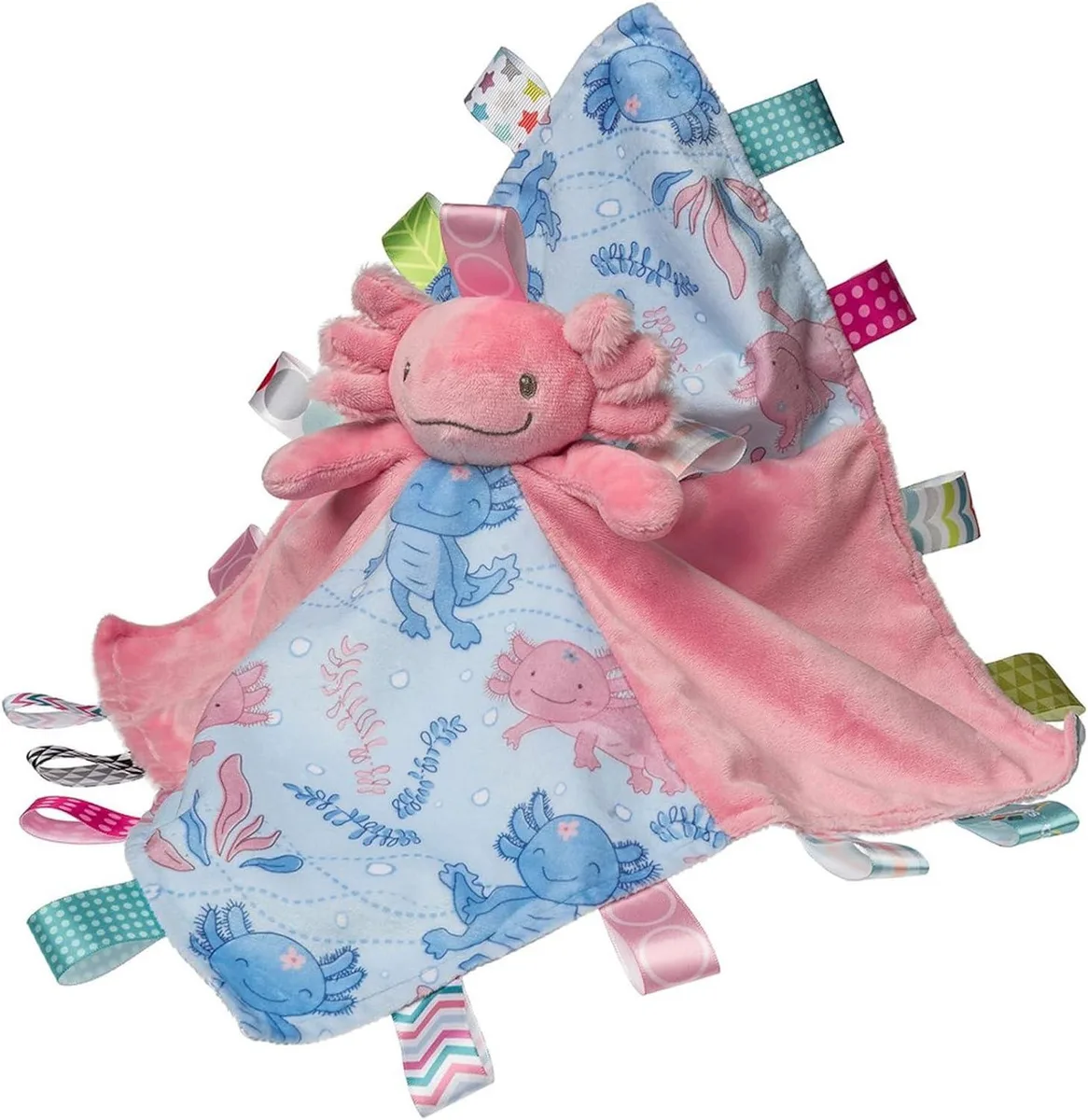 Mary Meyer Stuffed Toys Mary Meyer Stuffed Toys Taggies Soothing Sensory Stuffed Animal Security Blanket Lizzy Pink Axolotl 13 inch — product photo