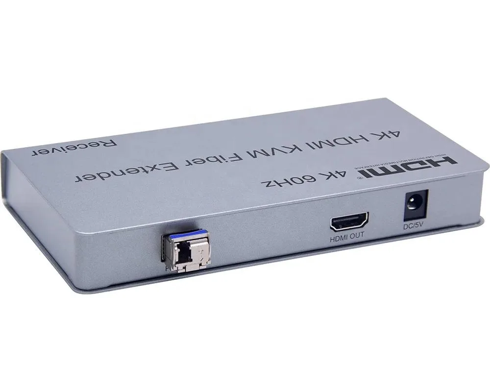 YINGHUA YINGHUA 4K 60Hz HDMI Fiber KVM Extender 10km Single Mode LC UK Plug — product photo