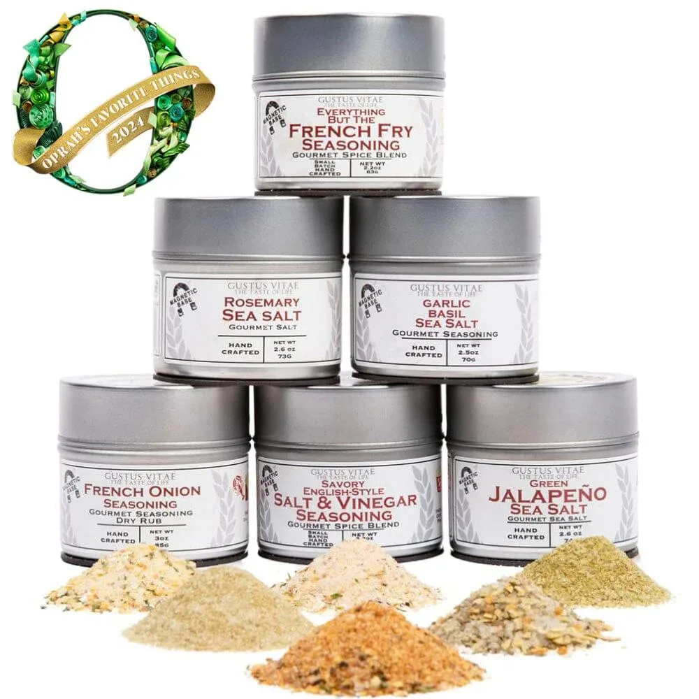 Gustus Vitae Condiments Gustus Vitae Condiments Gourmet French Fry Seasoning Set Six Pack — product photo