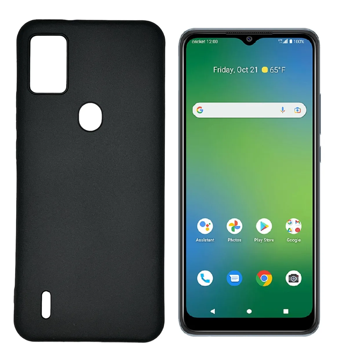 ExtremeCases - Generic ExtremeCases TPU Flexible Case + Tempered Glass for AT&amp;T Motivate 4 2023 - Black — product photo