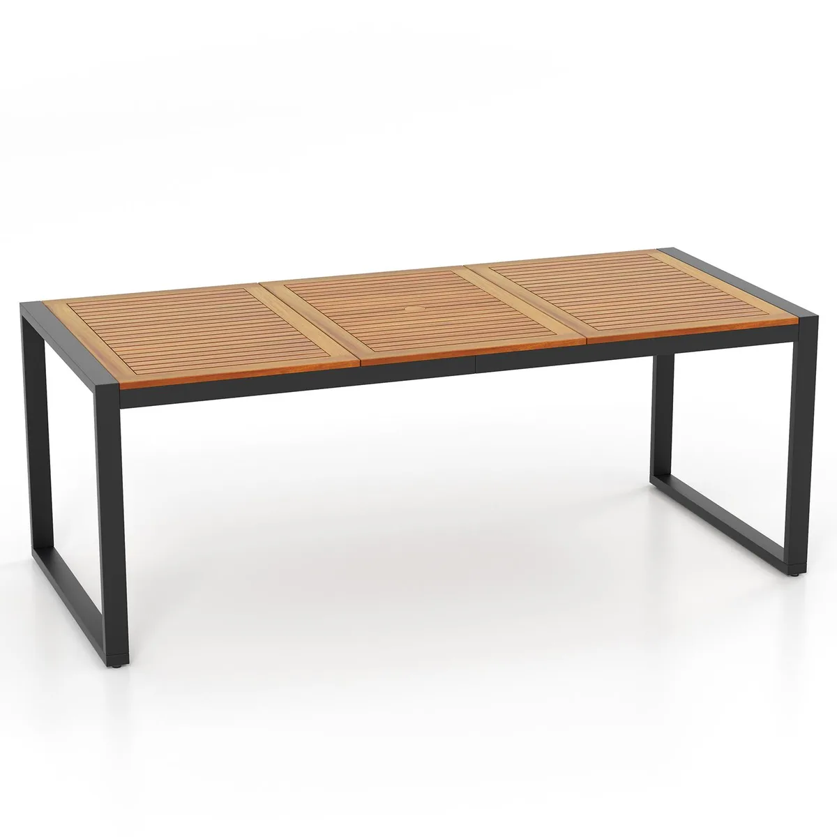 SlickBlue SlickBlue 79 Inch Acacia Wood Patio Table 1.9 Inch Umbrella Hole — product photo