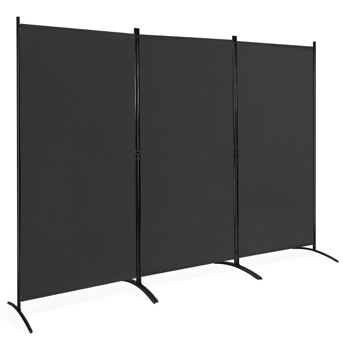 SlickBlue SlickBlue 3-Panel Folding Room Divider Black 8.5 ft x 6 ft — product photo