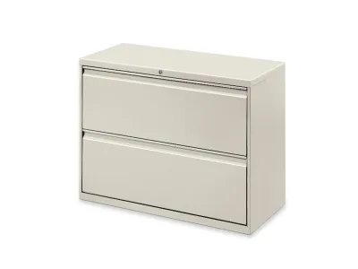 Lorell Lorell 60448 36" 2-Drawer Lateral File Light Gray office furniture — product photo