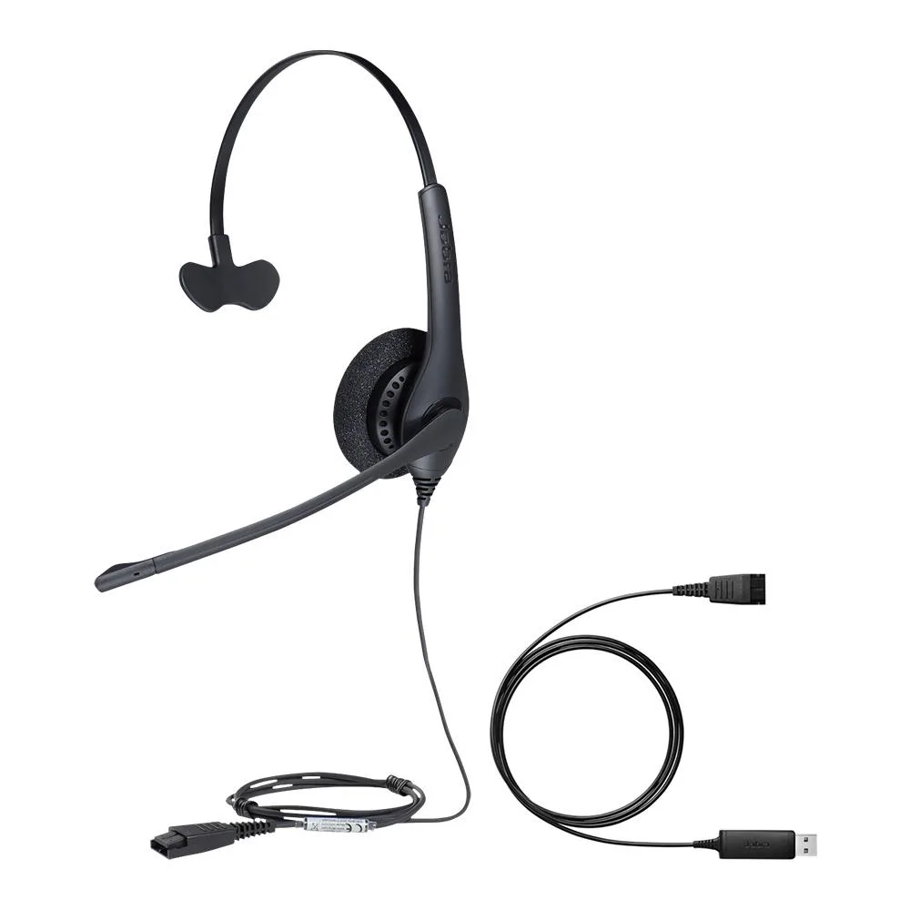 Jabra Enterprise Products Jabra BIZ 1500 Mono QD Corded Headset 1513-0157 Link 230 USB Adapter — product photo