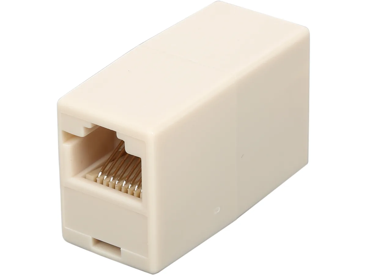 Cables To Go Cables To Go 01937 RJ45 8-Pin Female-to-Female Inline Coupler Ivory — product photo
