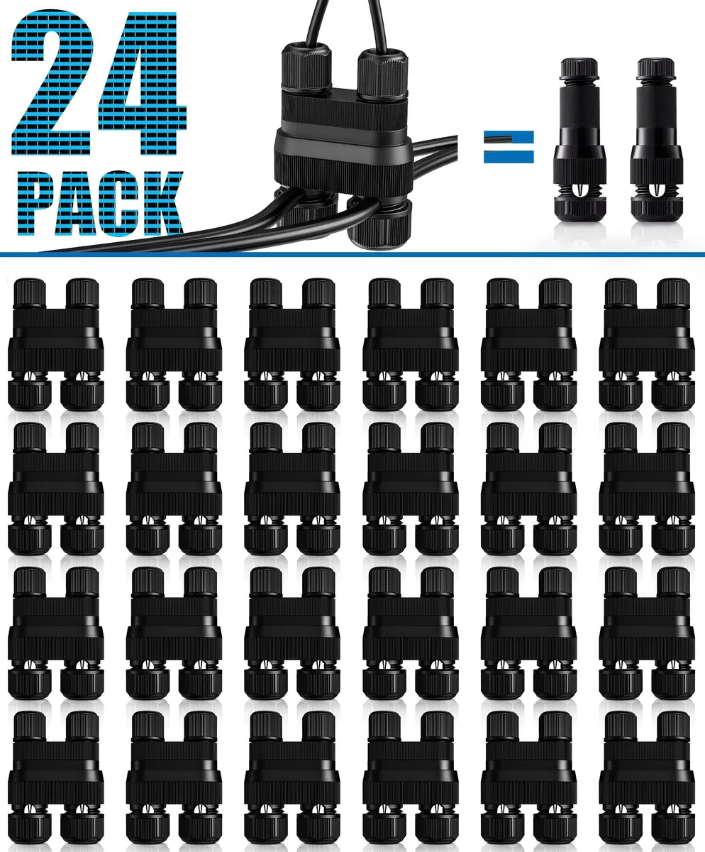  SUNVIE Fastlock2 Wire Cap Connectors 14-18 AWG Black 24 Pack — product photo