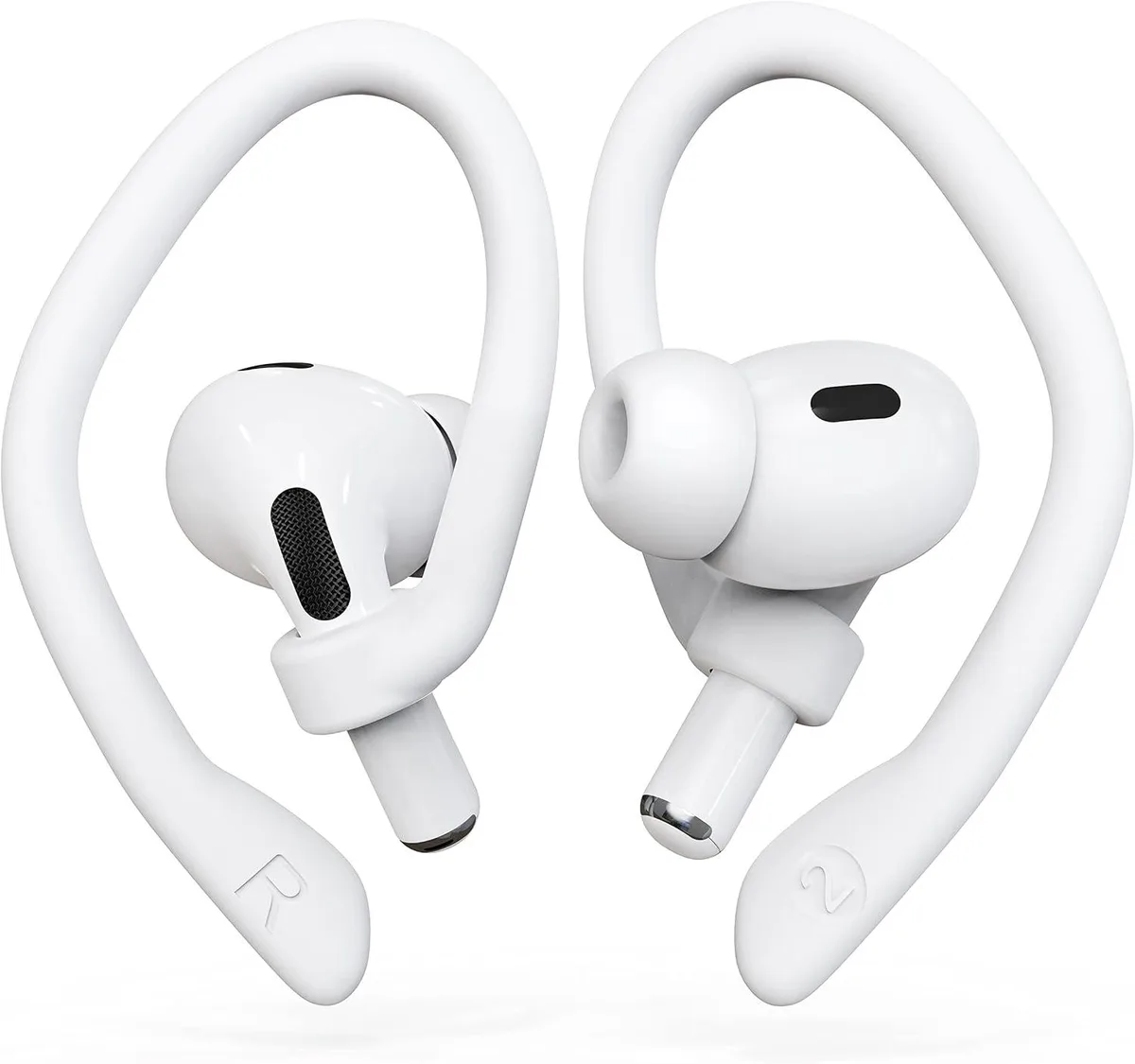MAONO MAONO Ear Hooks for AirPods 4/3/2/1 2 Pairs Medium White — product photo