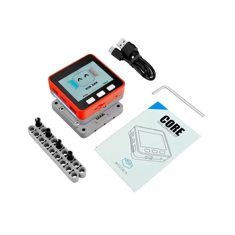 Compact IoT development kit with 2.0 inch colour IPS screen, ten RGB LEDs, speaker, microphone and three GROVE ports