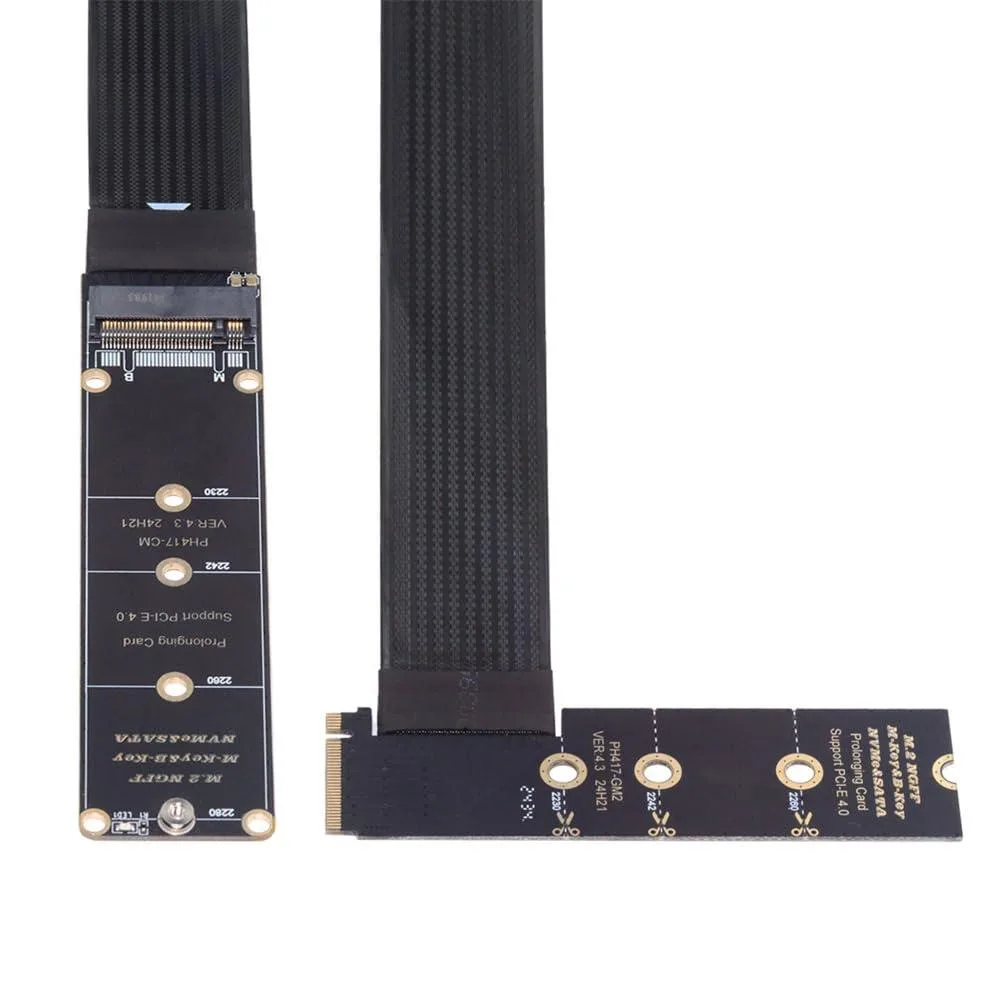 Fervit Fervit PCI-E 4.0 NVME M-Key Male to Female Extension 30cm Right Angled — product photo