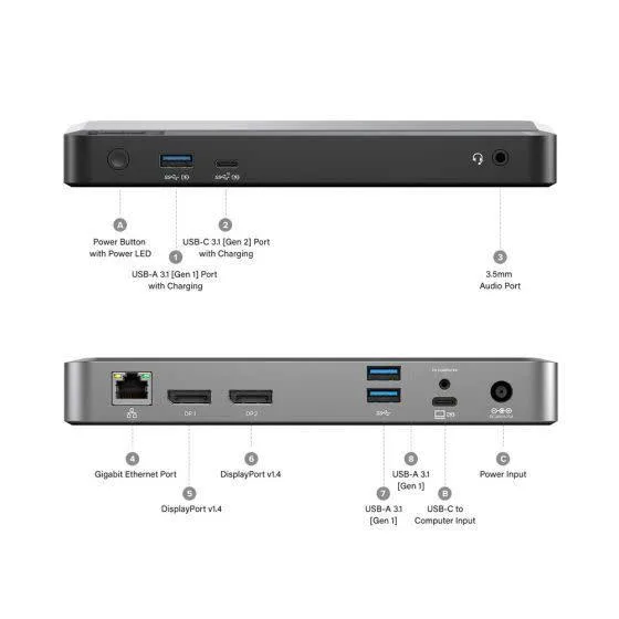 ALOGIC ALOGIC DUPRDX3-WW docking station triple 4K 100W PD — product photo