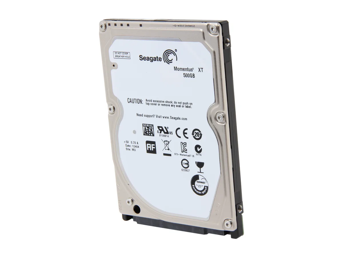 Seagate Seagate Momentus XT ST500LX003 500GB 7200 RPM 32MB Cache SATA 6.0Gb/s 2.5" laptop hard drive — product photo