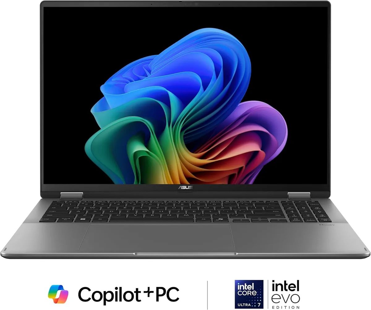 ASUS ASUS VivoBook 16 Flip Laptop Intel Core Ultra 7 258V 32GB 1TB 16.0" OLED Touchscreen (ASU-TP3607SA-PS77T/RB) — product photo