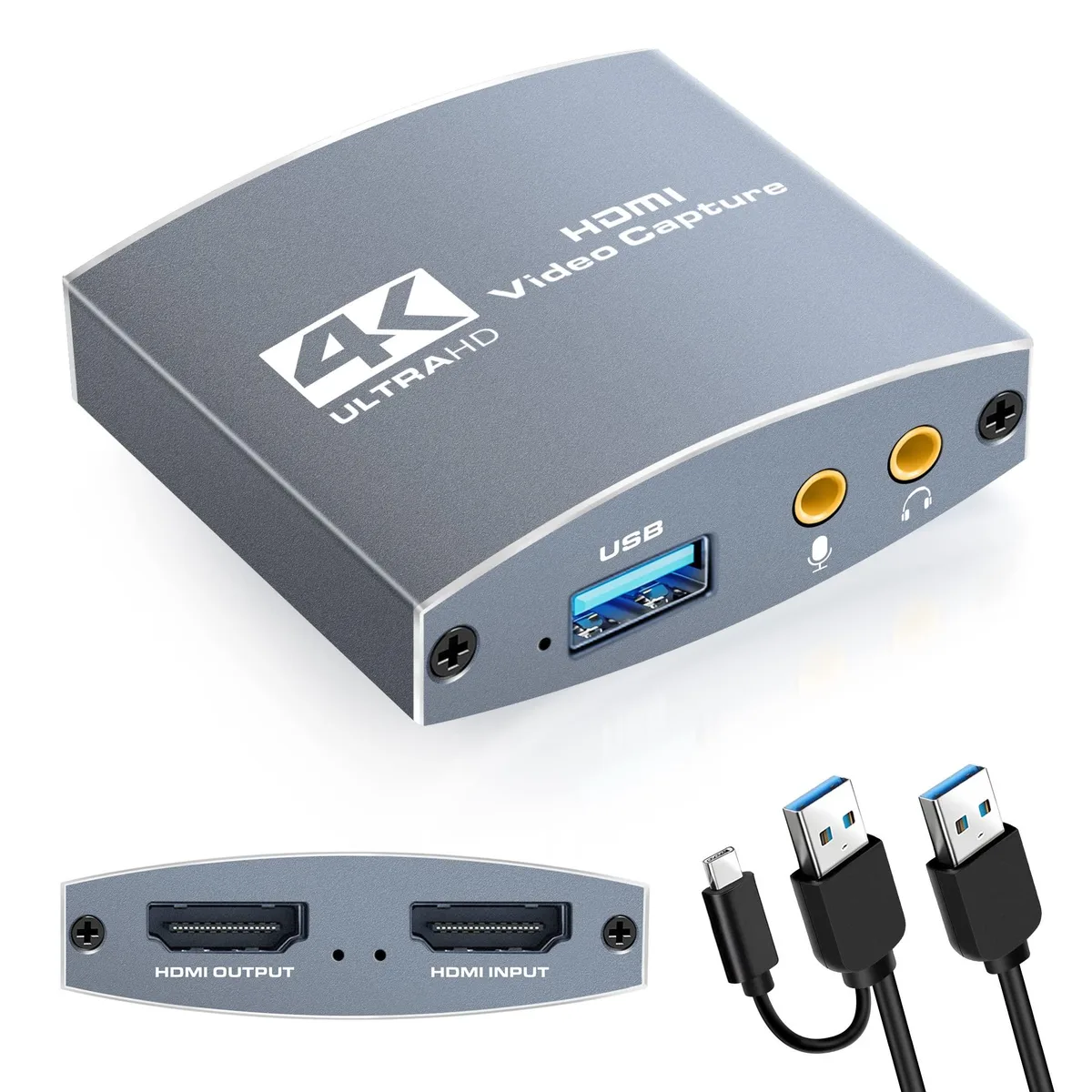 WRIARICH WRIARICH HDMI Video Capture Card 1080P 60FPS USB 2.0 3.5mm Audio Loop-Out — product photo