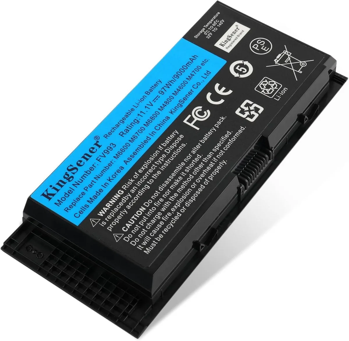 PISKEKAT PISKEKAT 97Wh Laptop Battery for Dell Precision M4600 M4700 M4800 M6600 M6700 M6800 — product photo